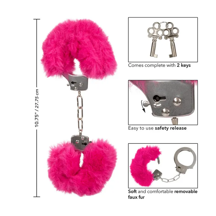 California Exotic Ultra Fluffy Furry Cuffs Pink | Vibrators
