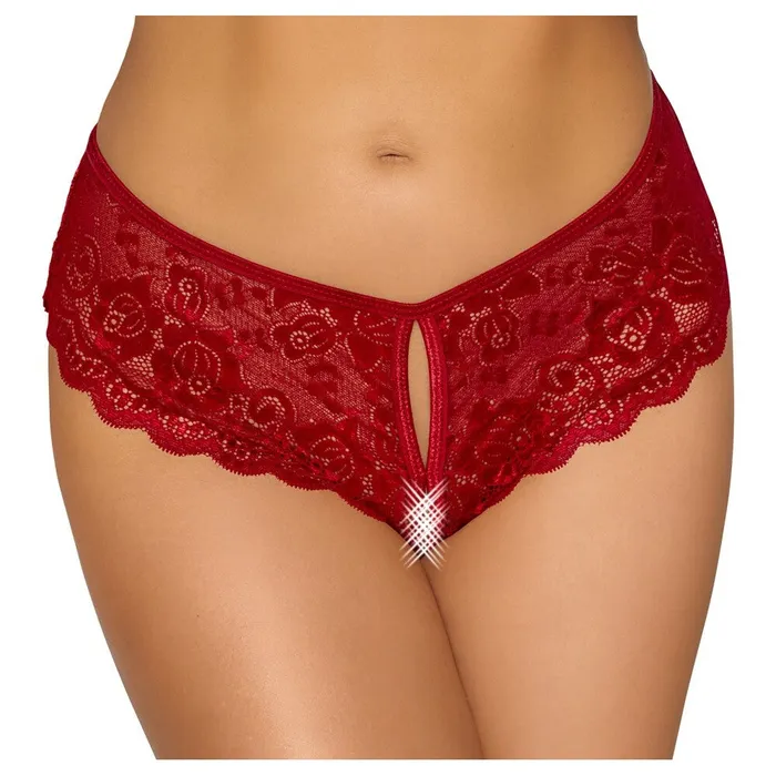 Cottelli Crotchless Panty Red Cottelli Collection Vibrators