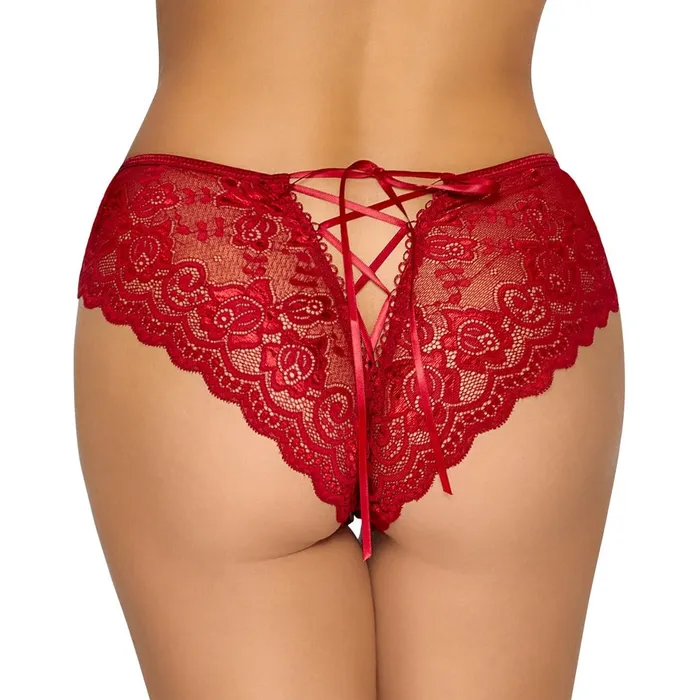 Cottelli Crotchless Panty Red | Cottelli Collection Vibrators Cottelli Crotchless Panty Red | Cottelli Collection Vibrators
