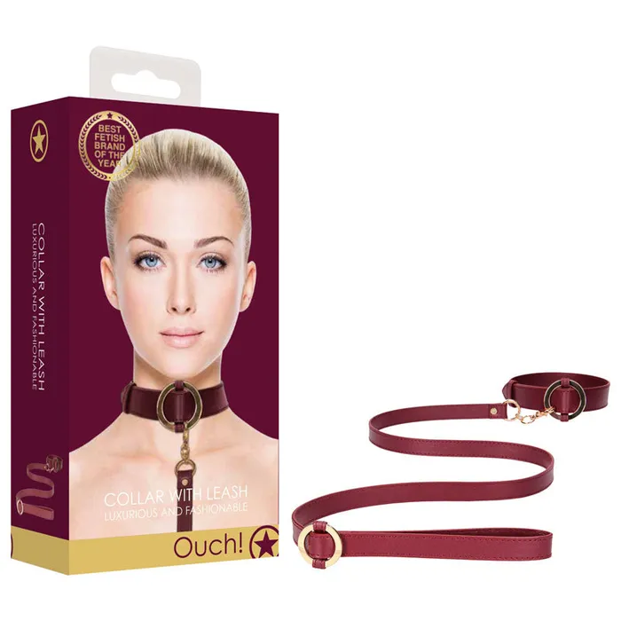 Couples OUCH Halo Collar With Leash Shots Toys
