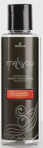 Couples Sensuva Me and You Massage Oil Wild Passionfruit and Island Guava 42 Fl Oz