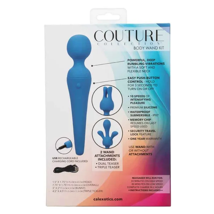 Couture Collection Body Wand Kit - Blue | CalExotics Vibrators