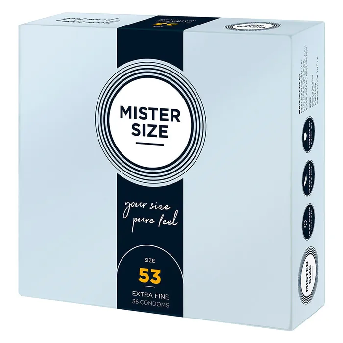 Male Sex Toys Mister Size 53mm Your Size Pure Feel Condoms 36 Pack Mister Size