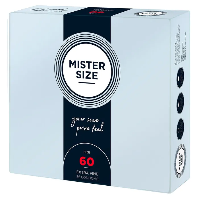 Mister Size 60mm Your Size Pure Feel Condoms 36 Pack Mister Size Male Sex Toys