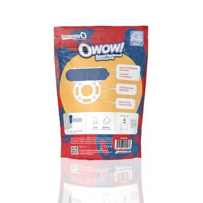 SCREAMING O 4B O WOW PENIS RING LOW PITCH - BLUEBERRY | Screaming O Male Sex Toys