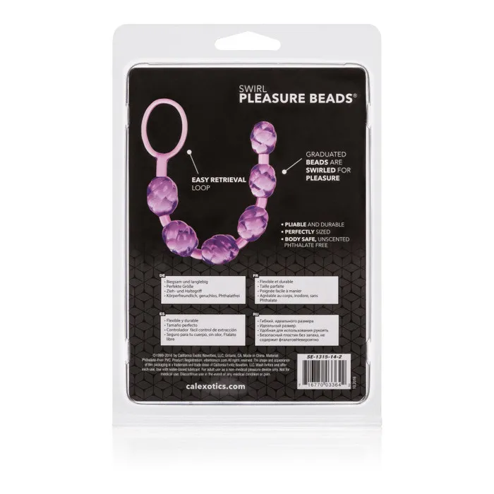Vibrators | CalExotics Swirl Pleasure Beads - Purple