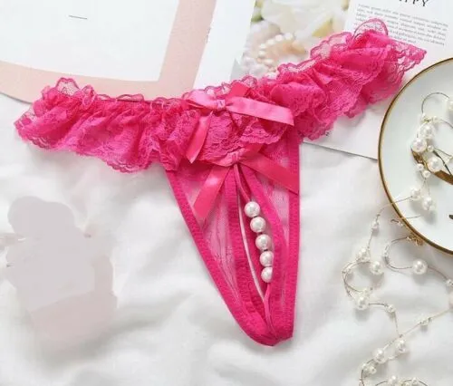 Vibrators Perfectly Incorrect 17 Hot Pink Pearl Lace Thong