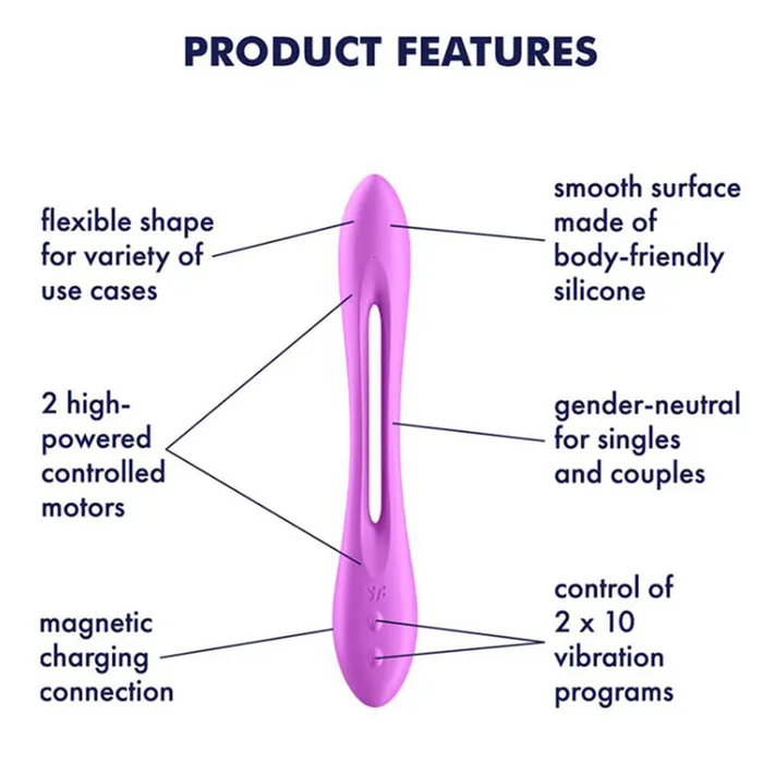 Vibrators | Satisfyer Satisfyer Elastic Game Joy Rechargeable Flexible Clitoral Vibrator Powerful Vibe