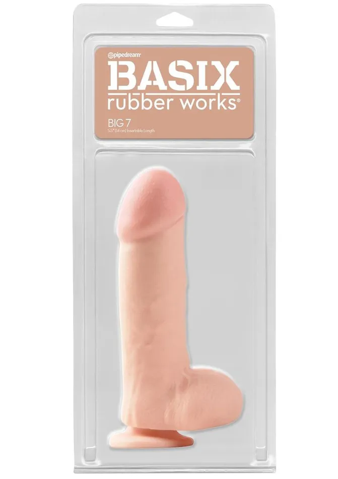 Female Sex Toys | Basix Rubber Works Basix Big 7 with Suction Cup