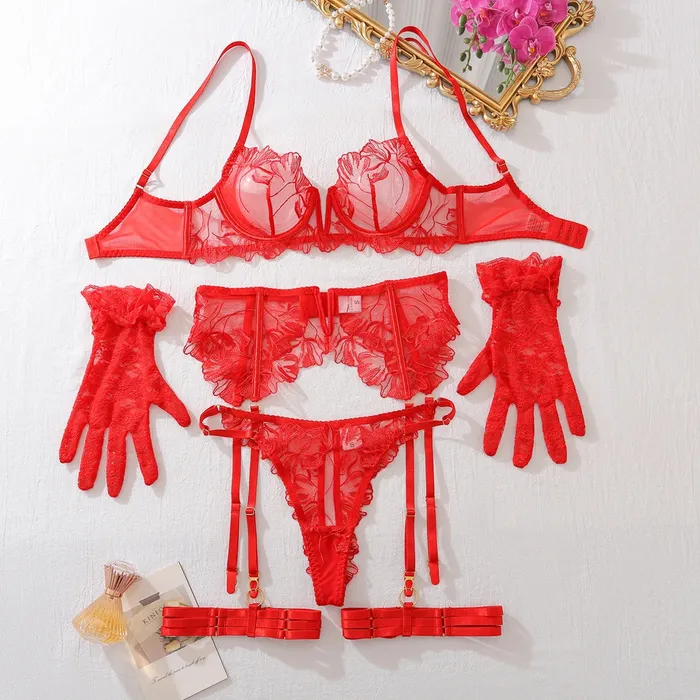Female Sex Toys | Pik A Pleasure Luxury Garter Lace with Gloves