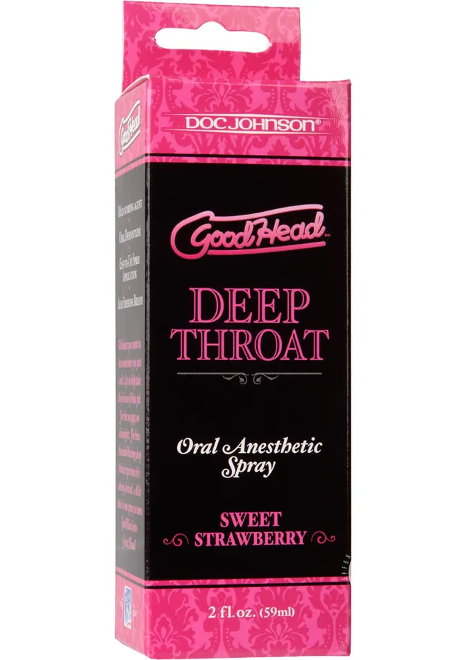 GoodHead Vibrators | Goodhead Deep Throat Oral Anesthetic Spray Sweet Strawberry