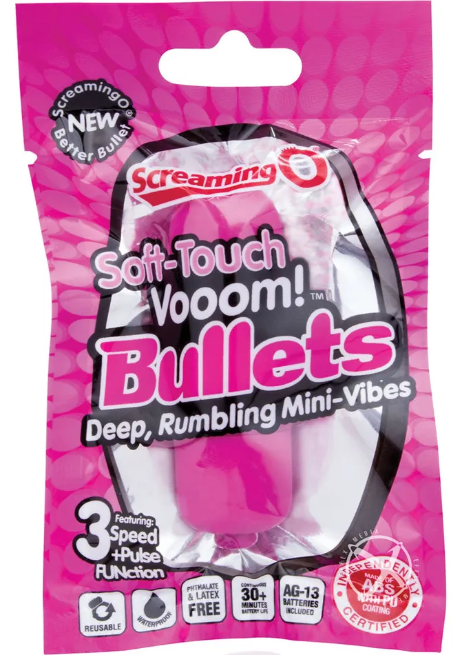 Screaming O Vibrators Soft Touch Vooom Bullet Pink