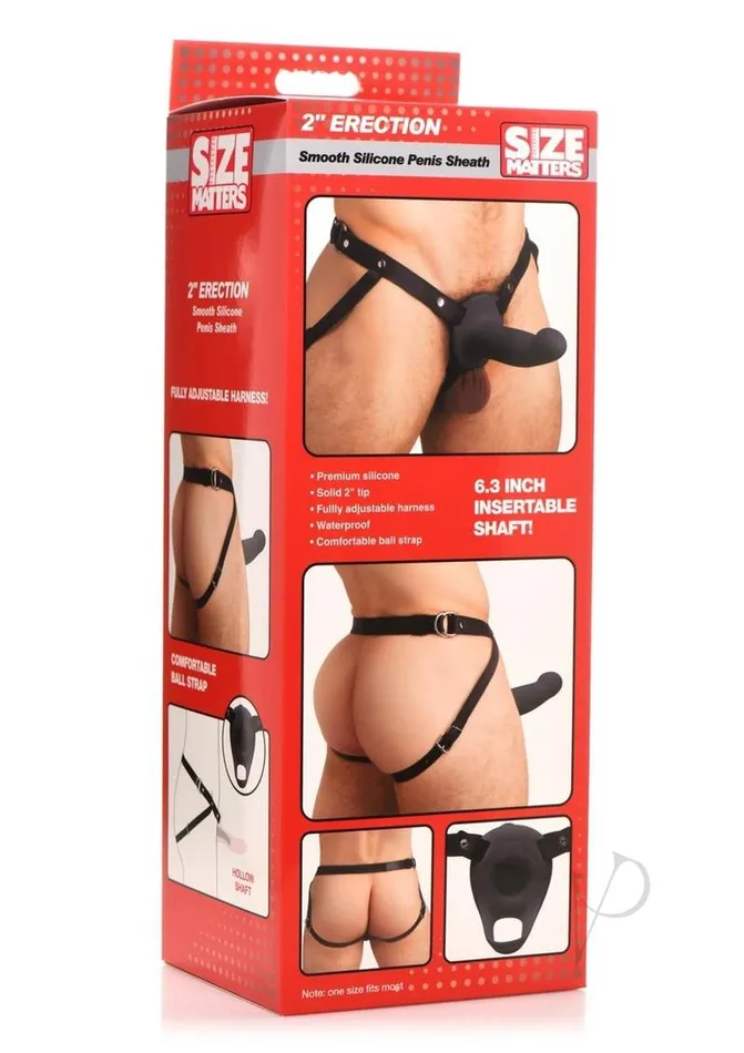 Size Matters 2 Erection Smooth Silicone Penis Sheath | Size Matters Male Sex Toys