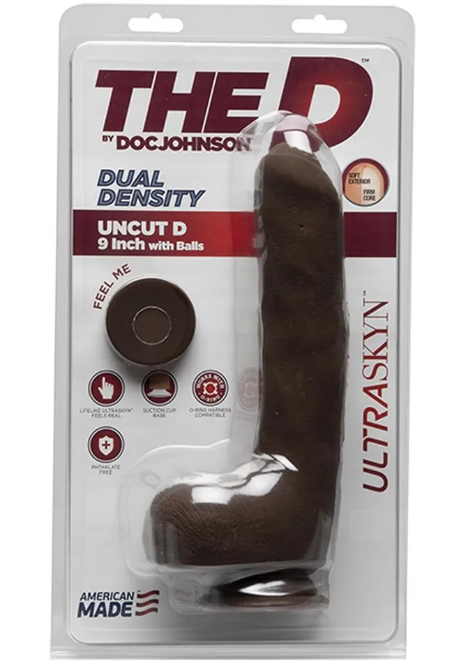 The D Uncut D Ultraskyn Dildo with Balls | The D Female Sex Toys