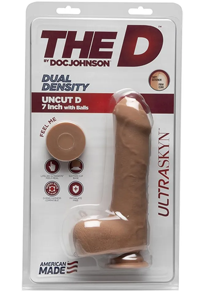 The D Uncut D Ultraskyn Dildo with Balls | The D Female Sex Toys