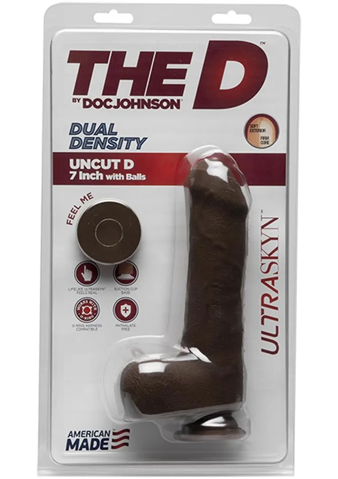 The D Uncut D Ultraskyn Dildo with Balls | The D Female Sex Toys