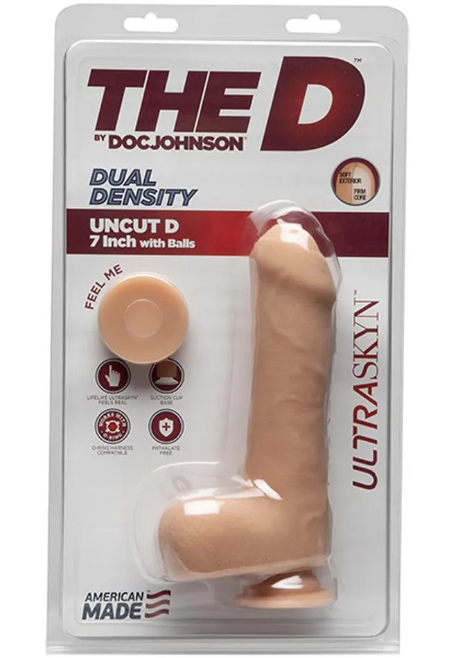 The D Uncut D Ultraskyn Dildo with Balls | The D Female Sex Toys