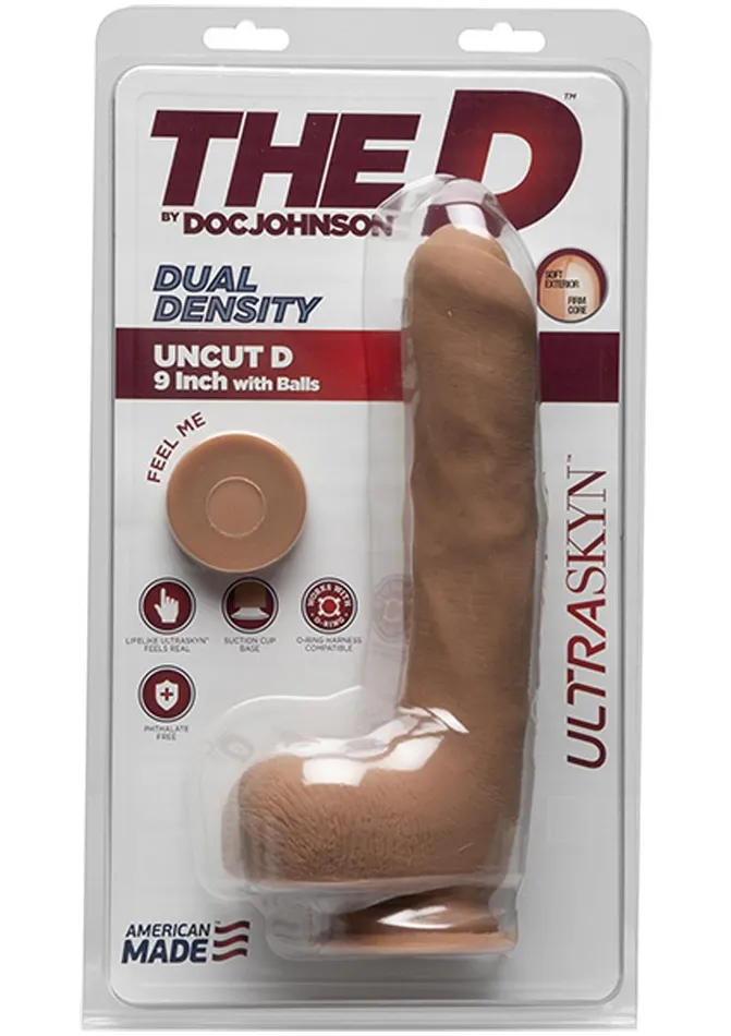 The D Uncut D Ultraskyn Dildo with Balls | The D Female Sex Toys