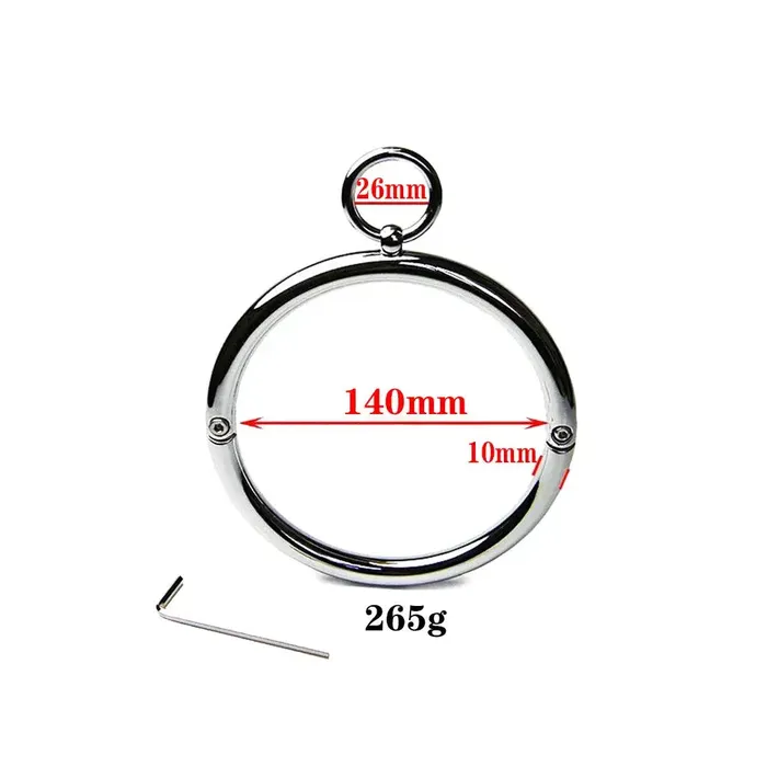 Affordable Dungeon Dildos | Circular Polished Stainless Steel Collar