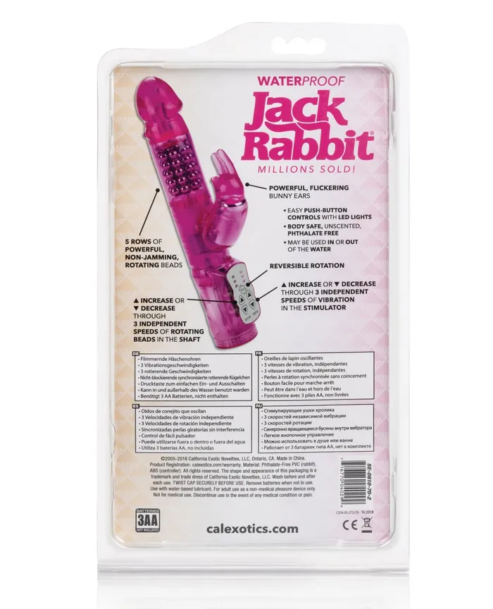 Jack Rabbit w/Floating Beads Waterproof - Pink | Jack Rabbit Vibrators